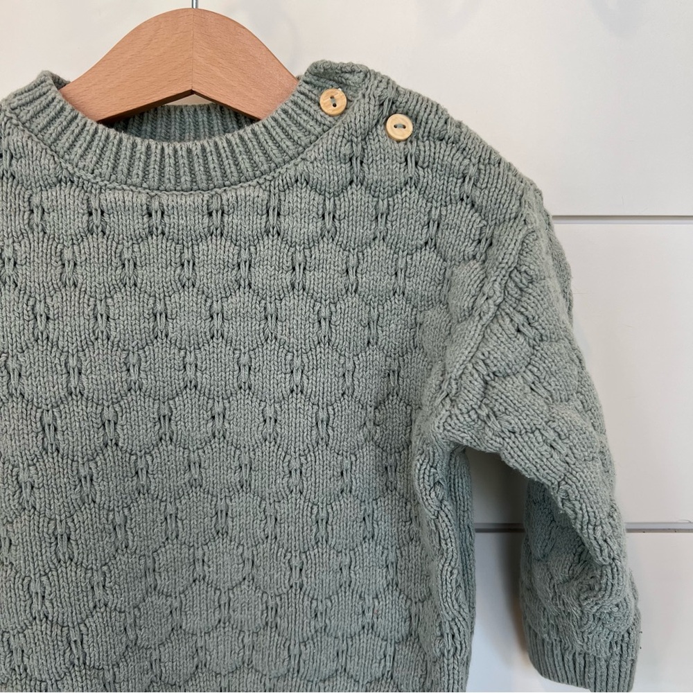 H&M Cozy Knit Sweater with Button Detail